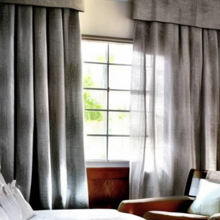 Sustainable fabrics like linen allow soft light to enter the room.